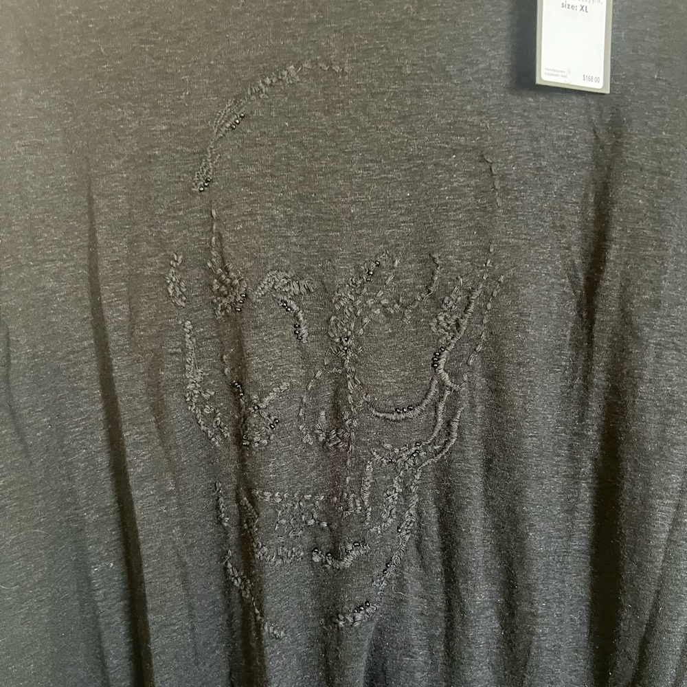 John Varvatos Black Embellished Skull Shirt XL NWT MSRP: $168